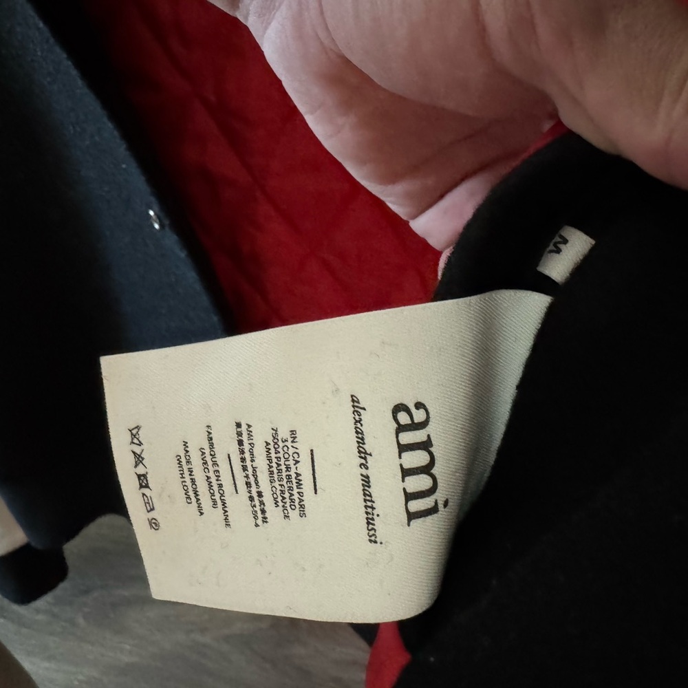Ami Black Jacket with Red Lining - Picture 3 of 6